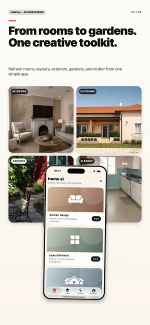 HabiVue workflows for interiors, exteriors, gardens and cleanup